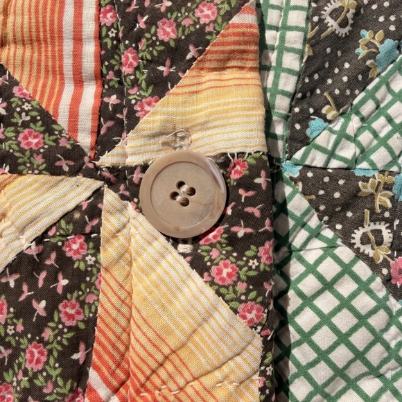 Vintage Patchwork Quilt Jacket 70s 80s S/M Bode Style K.A.S. Originals - Picture 4 of 10